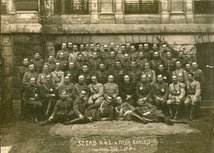General Military Command of District "Łódź"  on mission from Allied Powers. May 3rd 1919. Adolf Drwota 3rd from right in 2nd row.