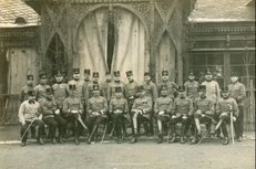 Officers of C. and K. 1 of the Galician Ulan Regiment in Lwów. Adolf Drwota on the right in the first row.